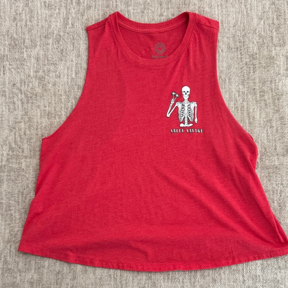 NWOT Salty Savage cropped Muscle Tee